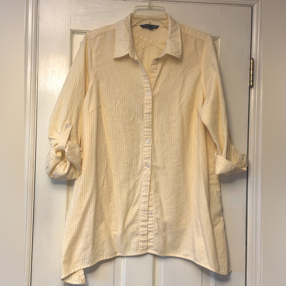 Zac & Rachel Yellow and White Blouse